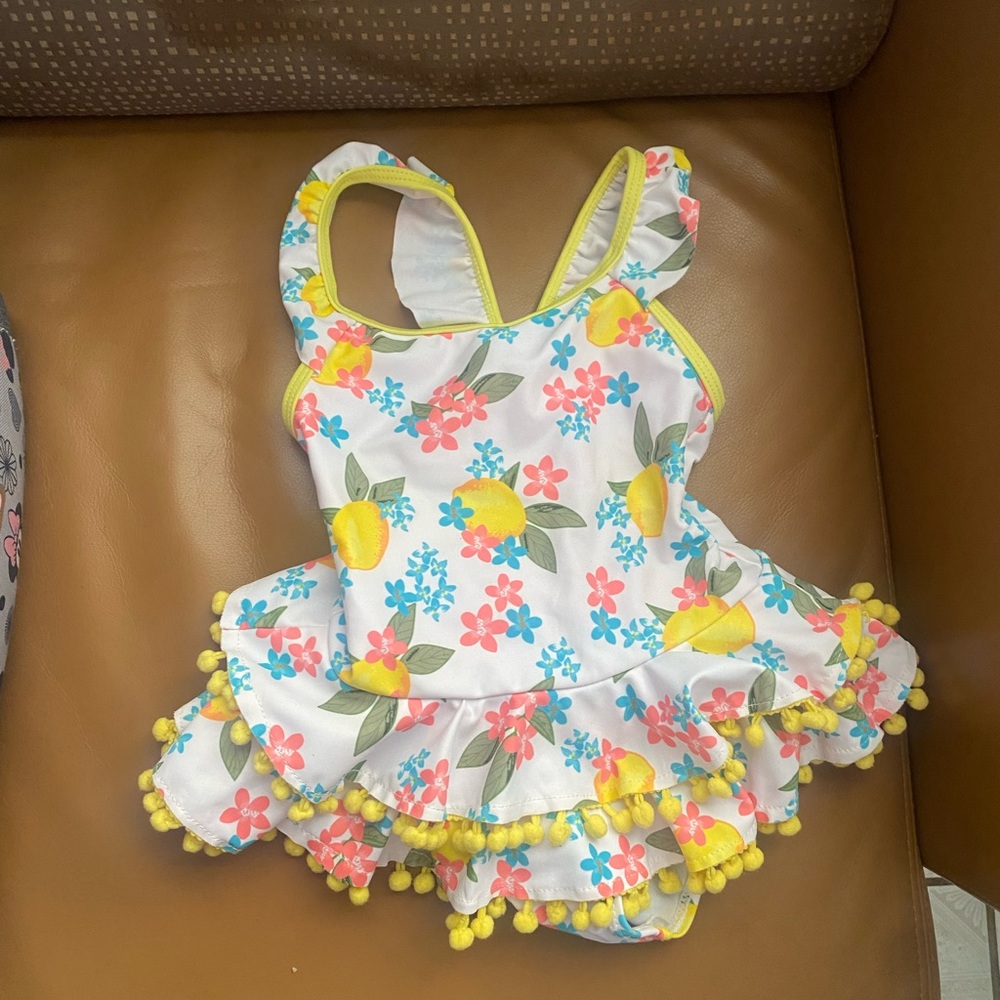 Floral Pom-Pom Baby swimsuit